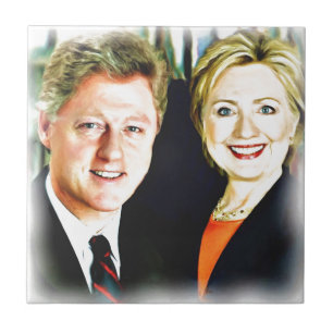 President Bill Clinton & President Hillary Clinton Tile