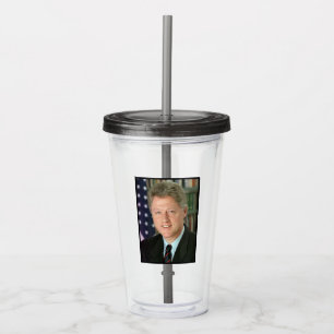 President Bill Clinton White House Photo Acrylic Tumbler