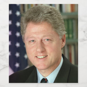 President Bill Clinton White House Photo Wine Label