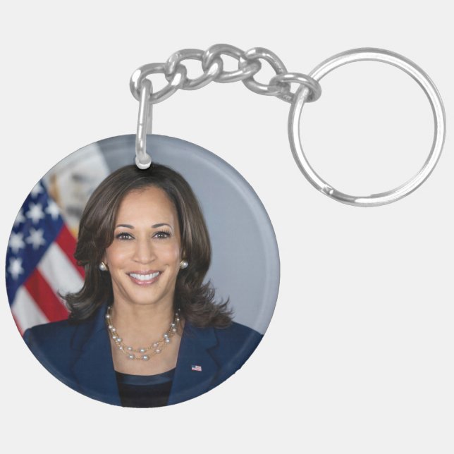 President Candidate Kamala Harris US 2024 Key Ring (Back Left)