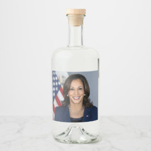 President Candidate Kamala Harris US 2024 Liquor Bottle Label