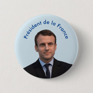 Président de la France Emmanuel Macron 6 Cm Round Badge