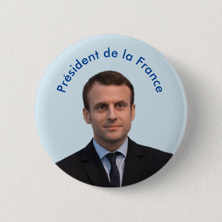Président de la France Emmanuel Macron 6 Cm Round Badge