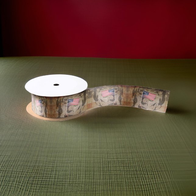 President Donald J. Trump American Flag  Satin Ribbon (Creator Uploaded)