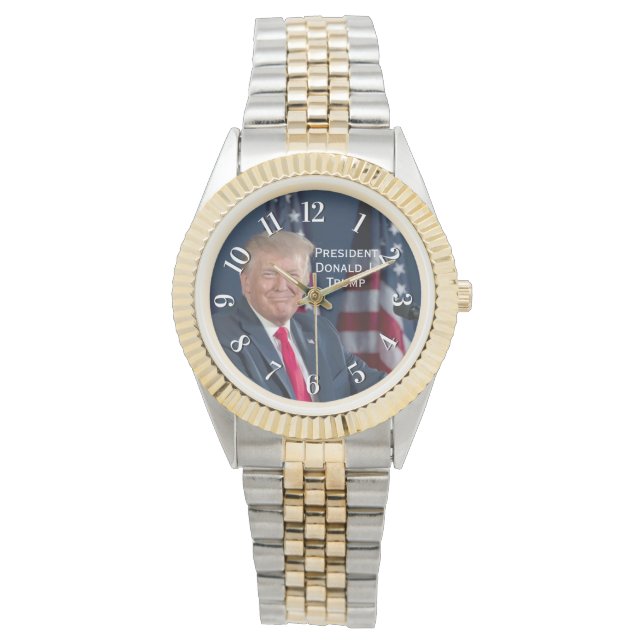 President Donald J. Trump Classic Photo Watch (Front)