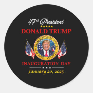 President Donald J. Trump Inauguration Day 2025 Me Classic Round Sticker
