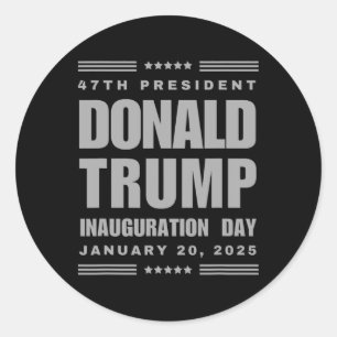 President Donald J. Trump Inauguration Day 2025 Me Classic Round Sticker