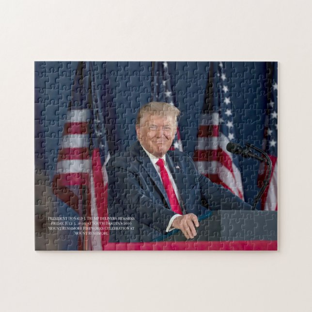 President Donald J. Trump Mt Rushmore Speech Jigsaw Puzzle (Horizontal)