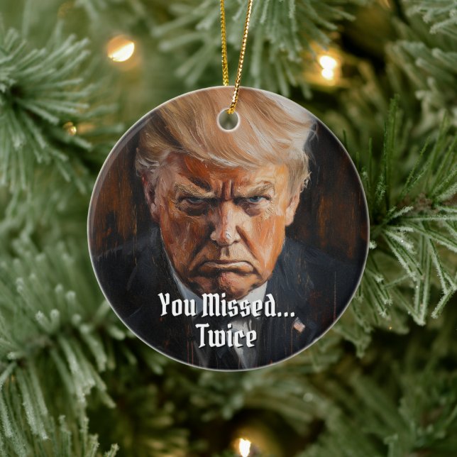 President Donald J. Trump Mug Shot You Missed 2024 Ceramic Ornament (Tree)