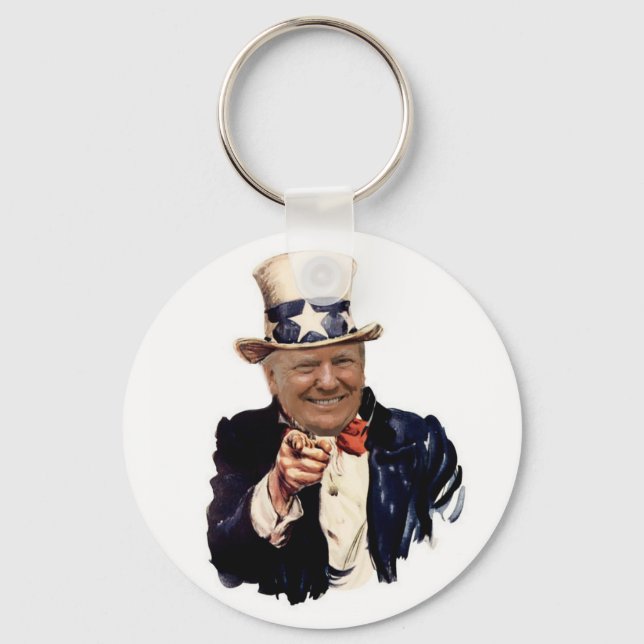 President Donald Trump 2020 Elections Uncle Sam Key Ring (Front)