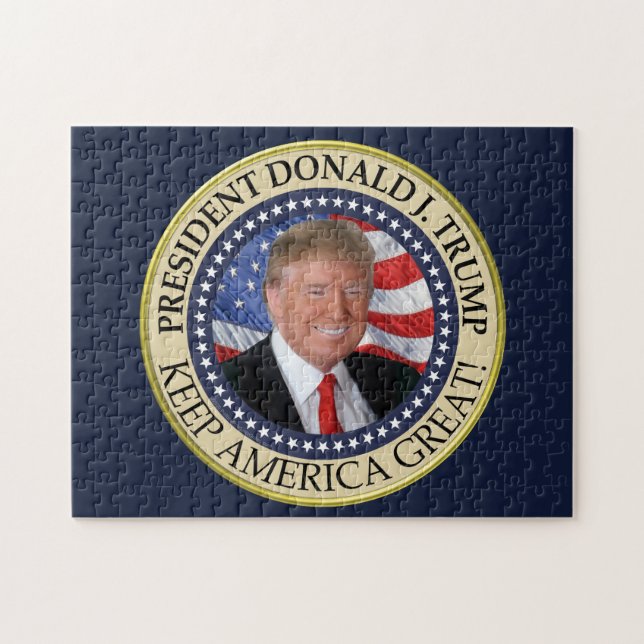 President Donald Trump 2020 Keep America Great Jigsaw Puzzle (Horizontal)