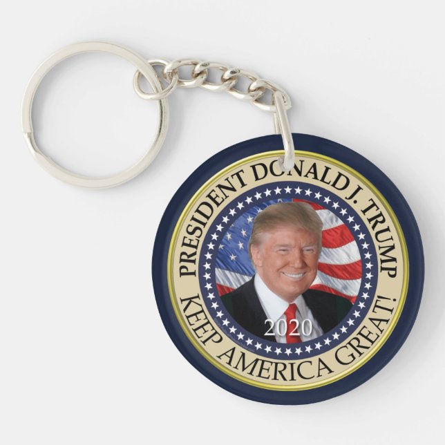 President Donald Trump 2020 Keep America Great Key Ring (Front)