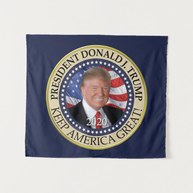 President Donald Trump 2020 Keep America Great Tapestry (Front (Horizontal))