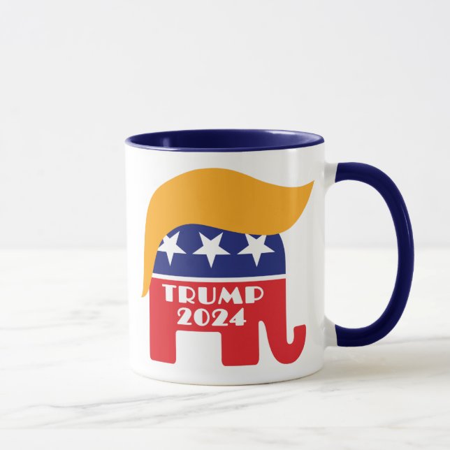 President Donald Trump 2024 GOP Elephant Hair Mug (Right)