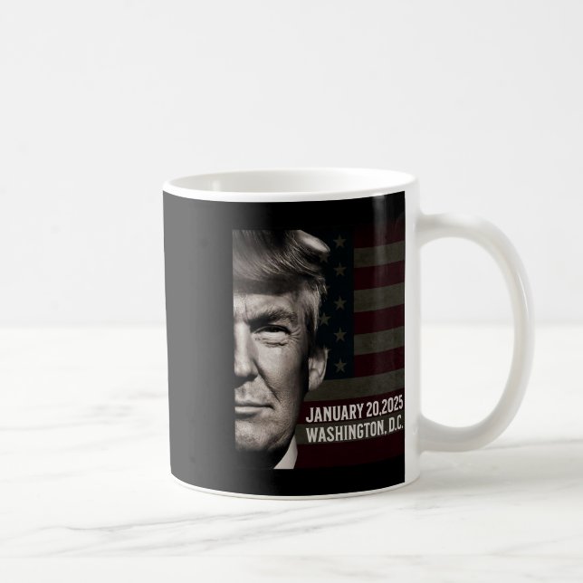 President Donald Trump 2025 Inauguration Date Comm Coffee Mug (Right)