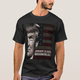 President Donald Trump 2025 Inauguration Date Comm T-Shirt
