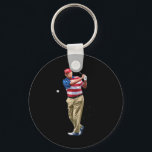 President Donald Trump 2025 Us American Flag Golf  Key Ring<br><div class="desc">President Donald Trump 2025 Us American Flag Golf Lover</div>