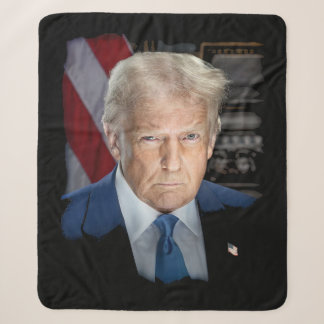 President Donald Trump 45 47 USA Patriot Sherpa Blanket