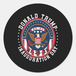 President Donald Trump 47 Inauguration Day 2025 Me Classic Round Sticker