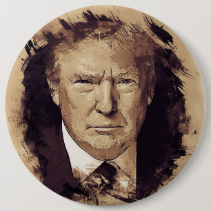 President Donald Trump 6 Cm Round Badge