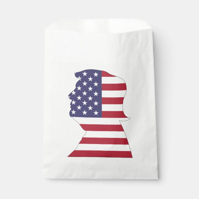 PRESIDENT DONALD TRUMP AMERICAN FLAG FAVOUR BAG (Front)