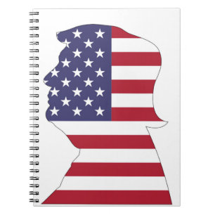 PRESIDENT DONALD TRUMP AMERICAN FLAG NOTEBOOK