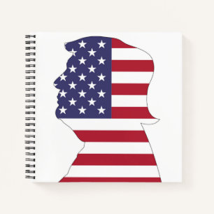 PRESIDENT DONALD TRUMP AMERICAN FLAG NOTEBOOK