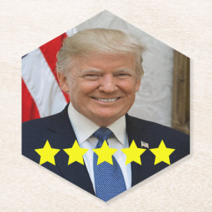 President Donald Trump Approval Rating Paper Coaster