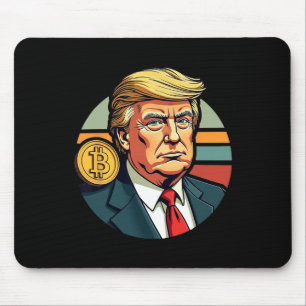 President Donald Trump Bitcoin Dogecoin Crypto Ret Mouse Pad