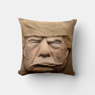 PRESIDENT DONALD TRUMP BURLAP DESIGN CUSHION