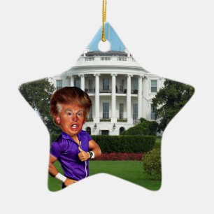 president donald trump ceramic ornament