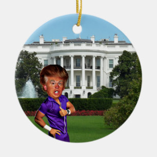 president donald trump ceramic tree decoration
