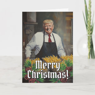 President Donald Trump French Fries Christmas 2024 Holiday Card