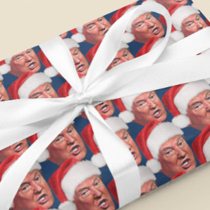 President Donald Trump Fun Kitsch Christmas Wrapping Paper Sheet