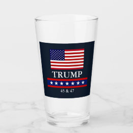 PRESIDENT DONALD TRUMP GLASS TUMBLER
