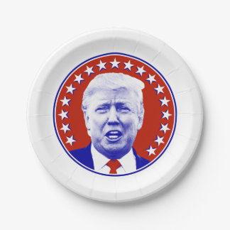 President Donald Trump in Red Paper Plate