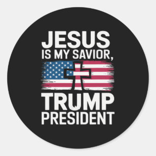 President Donald Trump Inauguration 2025 Graphic T Classic Round Sticker
