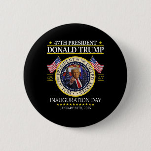 President Donald Trump Inauguration 2025 Tees Uni- 6 Cm Round Badge