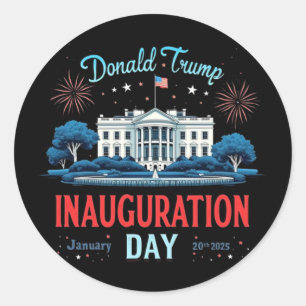 President Donald Trump Inauguration Day 2025 2  Classic Round Sticker
