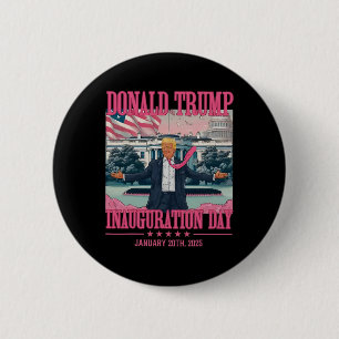 President Donald Trump Inauguration Day 2025 3  6 Cm Round Badge