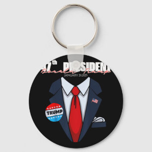 President Donald Trump Inauguration Day 2025 47th  Key Ring