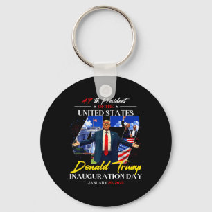 President Donald Trump Inauguration Day 2025 47th Key Ring