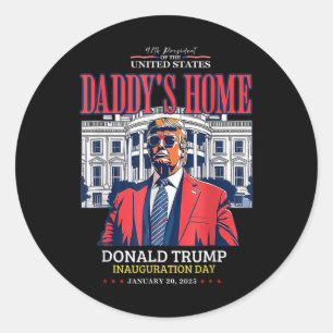 President Donald Trump Inauguration Day 2025 Classic Round Sticker