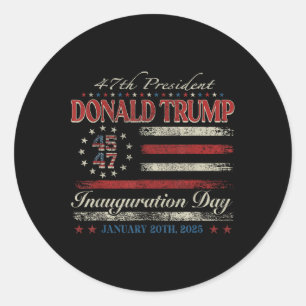 President Donald Trump Inauguration Day 2025 Classic Round Sticker