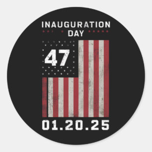 President Donald Trump Inauguration Day 2025 Fans Classic Round Sticker