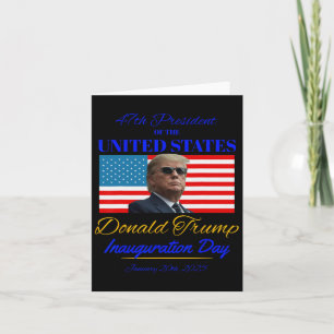President Donald Trump Inauguration Day 2025 Memor Card