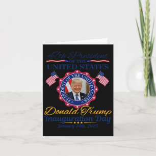 President Donald Trump Inauguration Day 2025 Memor Card