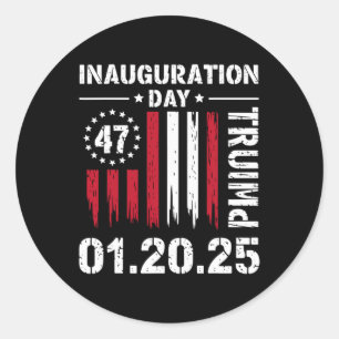 President Donald Trump Inauguration Day 2025 Memor Classic Round Sticker