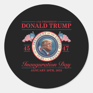 President Donald Trump Inauguration Day 2025 Memor Classic Round Sticker
