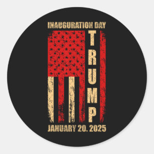President Donald Trump Inauguration Day 2025 Memor Classic Round Sticker